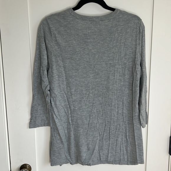🛍️ Vince Camuto Light Gray Layered Look Tunic Slim Sweater Top XL - Picture 5 of 6